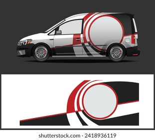 Concepto de diseño de calcomanías de envoltura de coches. Resumen del fondo grueso para los vehículos envueltos