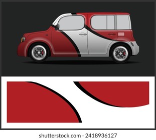 Car wrap decal design concept. Abstract grunge background for wrap vehicles