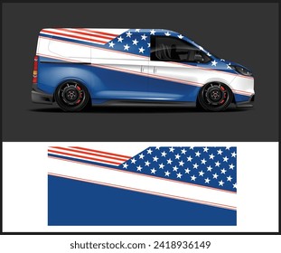 Concepto de diseño de calcomanías de envoltura de coches. Resumen del fondo grueso para los vehículos envueltos