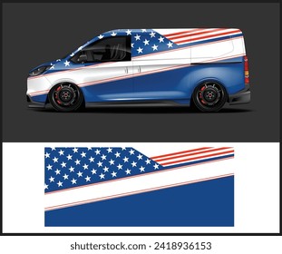 Car wrap decal design concept. Abstract grunge background for wrap vehicles