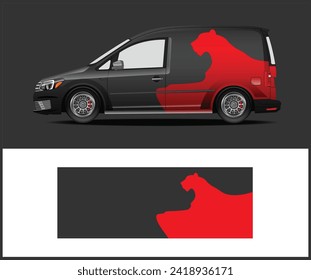 Car wrap decal design concept. Abstract grunge background for wrap vehicles