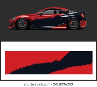 Car wrap decal design concept. Abstract grunge background for wrap vehicles
