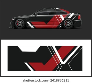 Car wrap decal design concept. Abstract grunge background for wrap vehicles