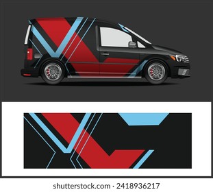 Car wrap decal design concept. Abstract grunge background for wrap vehicles