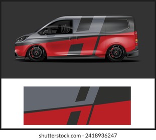 Car wrap decal design concept. Abstract grunge background for wrap vehicles