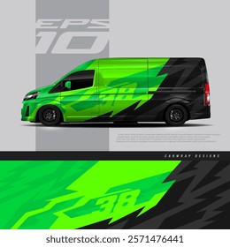 Car wrap decal design concept. Abstract grunge background for wrap vehicles, race cars, cargo vans, pickup trucks and livery.