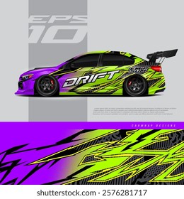 Car wrap decal design concept. Abstract grunge background for wrap vehicles, race cars, cargo vans, pickup trucks and livery.