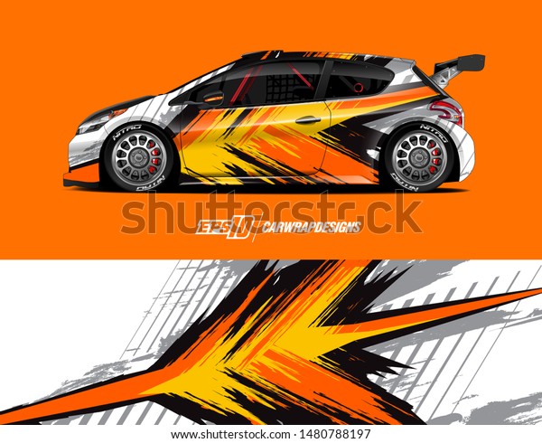 Car wrap decal design concept. Abstract grunge
background for wrap vehicles, race cars, cargo vans, pickup trucks
and livery.