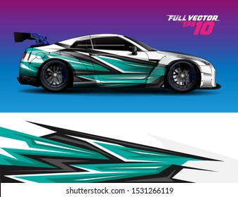 car wrap or decal design. stripe and grunge abstract design for adventure, livery, racing, signage, and daily use car. ready to print out vinyl sticker