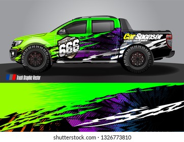 Car wrap decal design vector. abstract Graphic background kit designs for truck, vehicle, race car, rally, livery, sport car