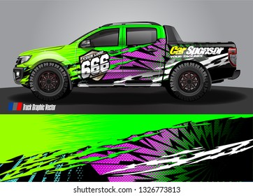 Car wrap decal design vector. abstract Graphic background kit designs for truck, vehicle, race car, rally, livery, sport car