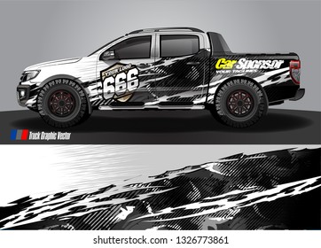 Car wrap decal design vector. abstract Graphic background kit designs for truck, vehicle, race car, rally, livery, sport car
