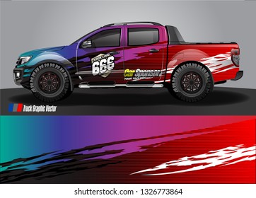 Car wrap decal design vector. abstract Graphic background kit designs for truck, vehicle, race car, rally, livery, sport car