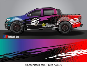 Car wrap decal design vector. abstract Graphic background kit designs for truck, vehicle, race car, rally, livery, sport car