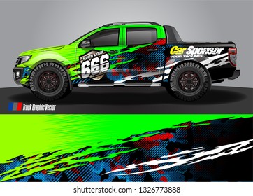Car wrap decal design vector. abstract Graphic background kit designs for truck, vehicle, race car, rally, livery, sport car