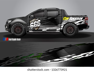 Car wrap decal design vector. abstract Graphic background kit designs for truck, vehicle, race car, rally, livery, sport car