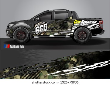 Car wrap decal design vector. abstract Graphic background kit designs for truck, vehicle, race car, rally, livery, sport car