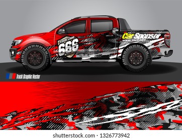 Car wrap decal design vector. abstract Graphic background kit designs for truck, vehicle, race car, rally, livery, sport car