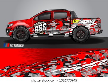 Car wrap decal design vector. abstract Graphic background kit designs for truck, vehicle, race car, rally, livery, sport car