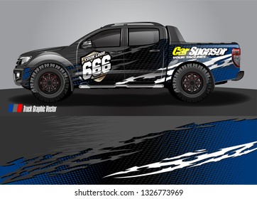 Car wrap decal design vector. abstract Graphic background kit designs for truck, vehicle, race car, rally, livery, sport car