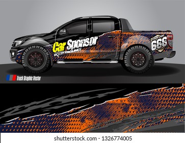 Car wrap decal design vector. abstract Graphic background kit designs for truck, vehicle, race car, rally, livery, sport car