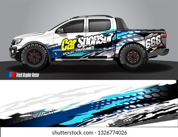 Car wrap decal design vector. abstract Graphic background kit designs for truck, vehicle, race car, rally, livery, sport car