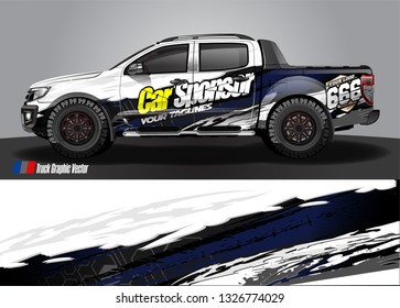 Car wrap decal design vector. abstract Graphic background kit designs for truck, vehicle, race car, rally, livery, sport car