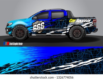 Car wrap decal design vector. abstract Graphic background kit designs for truck, vehicle, race car, rally, livery, sport car