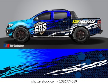 Car wrap decal design vector. abstract Graphic background kit designs for truck, vehicle, race car, rally, livery, sport car