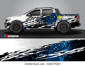 Car wrap decal design vector. abstract Graphic background kit designs for truck, vehicle, race car, rally, livery, sport car