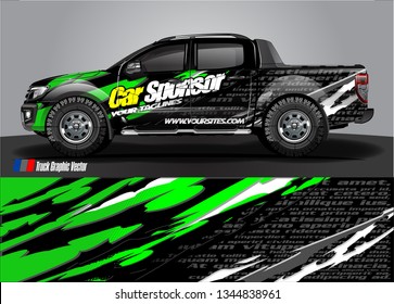 Car wrap decal design vector. abstract Graphic background kit designs for vehicle, race car, rally, livery, sport car