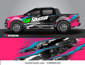 Car wrap decal design vector. abstract Graphic background kit designs for vehicle, race car, rally, livery, sport car