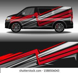 Car wrap decal design vector, custom livery race rally car vehicle sticker and tinting.