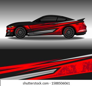 Car wrap decal design vector, custom livery race rally car vehicle sticker and tinting.