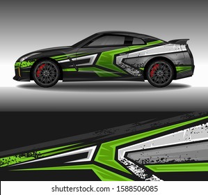 Car wrap decal design vector, custom livery race rally car vehicle sticker and tinting.