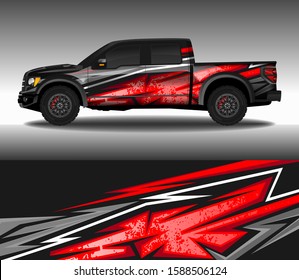 Car wrap decal design vector, custom livery race rally car vehicle sticker and tinting.