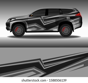 Car wrap decal design vector, custom livery race rally car vehicle sticker and tinting.