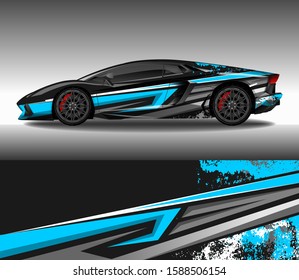 Car wrap decal design vector, custom livery race rally car vehicle sticker and tinting.
