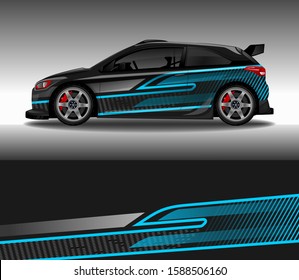 Car Wrap Decal Design Vector, Custom Livery Race Rally Car Vehicle Sticker And Tinting.