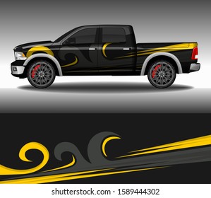 Car wrap decal design vector, custom livery race rally car vehicle sticker and tinting.