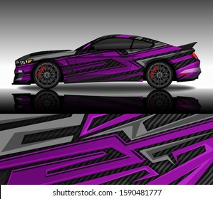 Car wrap decal design vector, custom livery race rally car vehicle sticker and tinting.