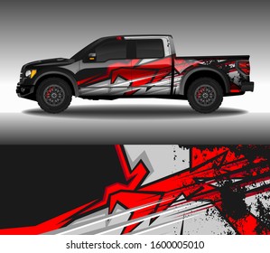 Car wrap decal design vector, custom livery race rally car vehicle sticker and tinting.
