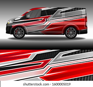 Car wrap decal design vector, custom livery race rally car vehicle sticker and tinting.