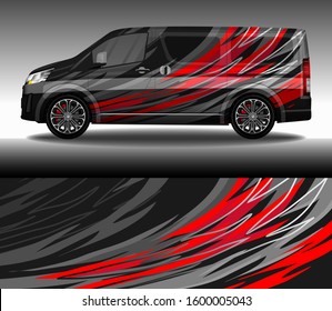 Car wrap decal design vector, custom livery race rally car vehicle sticker and tinting.