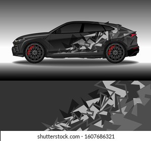 Car wrap decal design vector, custom livery race rally car vehicle sticker and tinting.