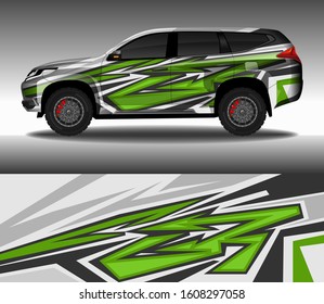 Car wrap decal design vector, custom livery race rally car vehicle sticker and tinting.