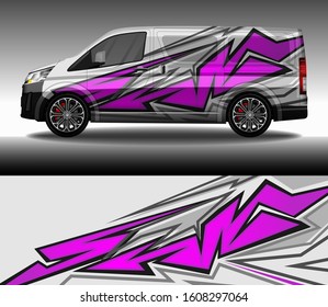 Car wrap decal design vector, custom livery race rally car vehicle sticker and tinting.
