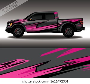 Car wrap decal design vector, custom livery race rally car vehicle sticker and tinting.