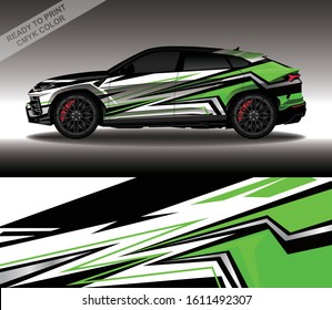 Car wrap decal design vector, custom livery race rally car vehicle sticker and tinting.
