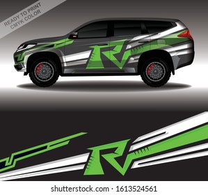 Car wrap decal design vector, custom livery race rally car vehicle sticker and tinting.